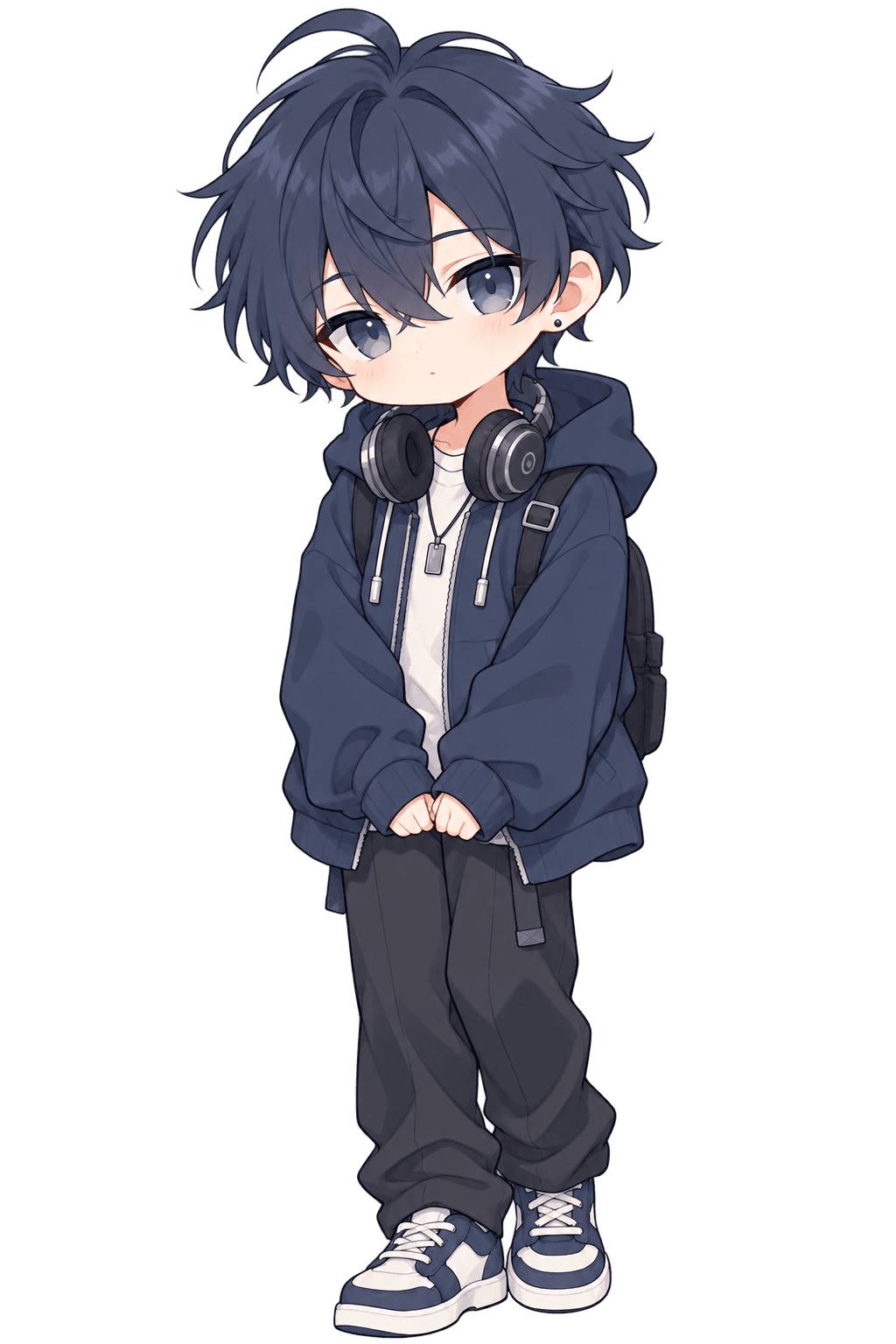 穏やかな表情の男の子の分身